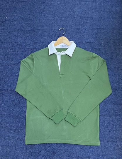 Mr. NICE Long Sleeve Polo Shirts- Olive Green