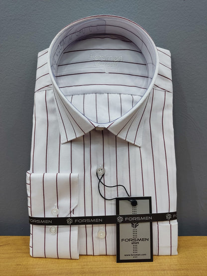 Hairline Striped Shirt (Maroon)