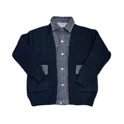 Button Cardigan Sweater (Black)