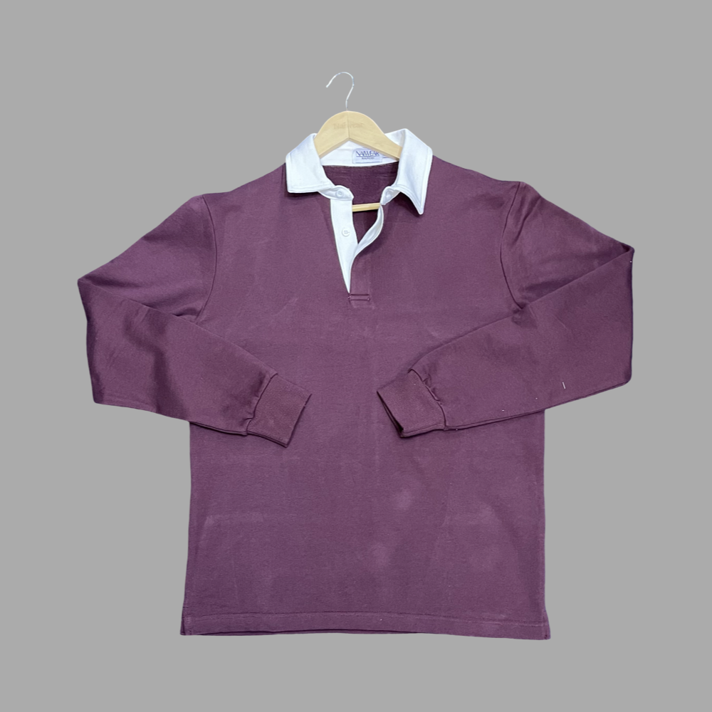Mr. NICE Long Sleeve Polo Shirts- Maroon