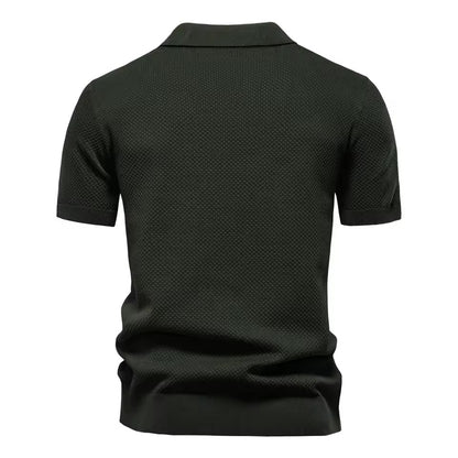 Knitted Polo Shirt- Green