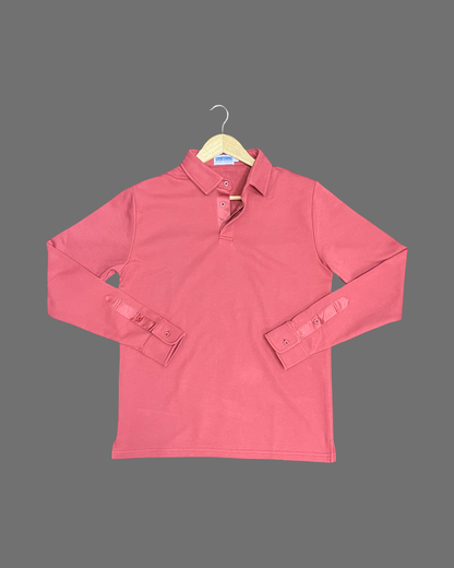 Mr. NICE Long Sleeve Polo Shirts- Red