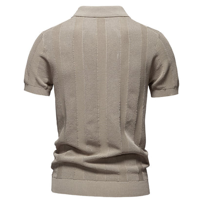 Knitted Polo Shirt- Khaki