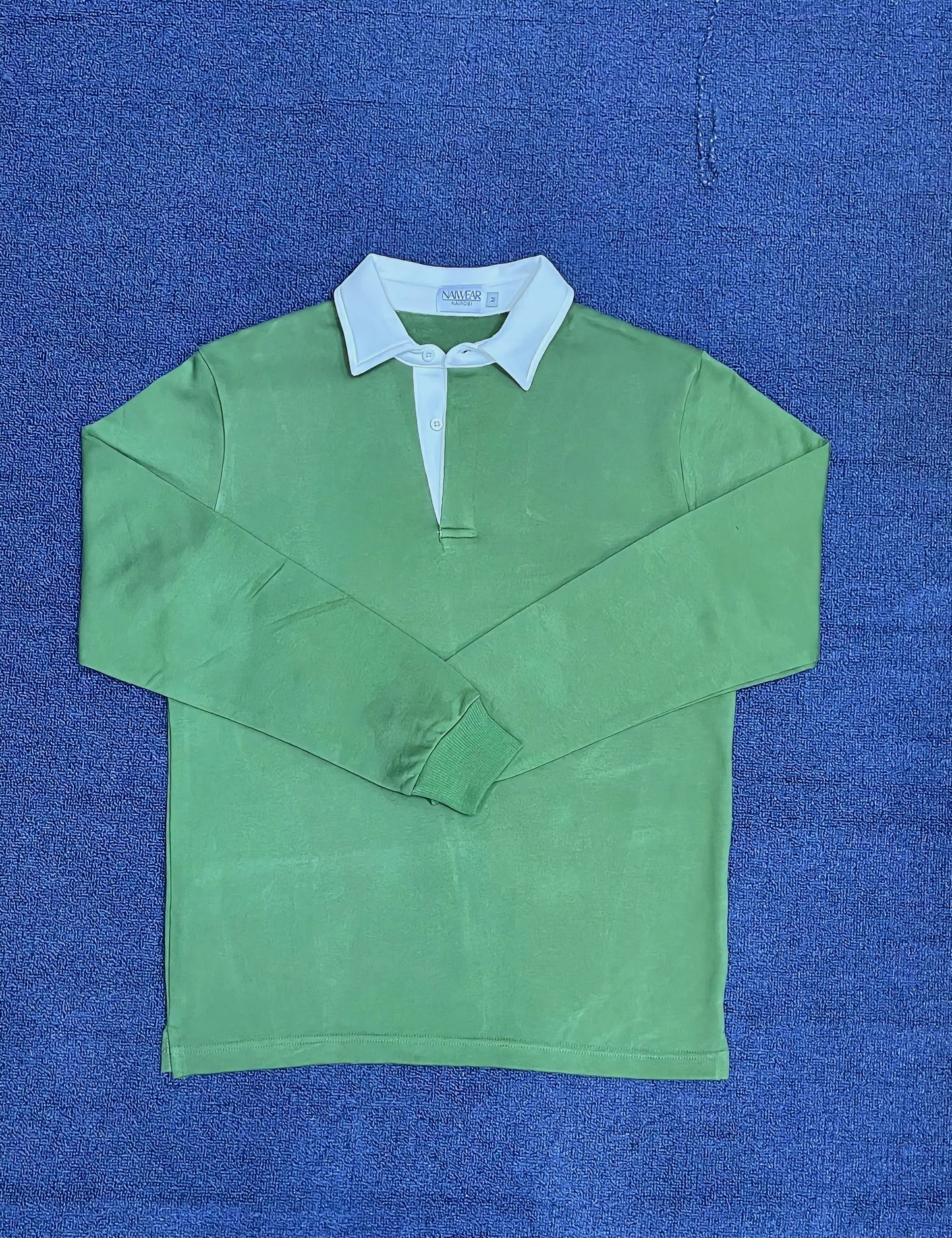 Mr. NICE Long Sleeve Polo Shirts- Olive Green