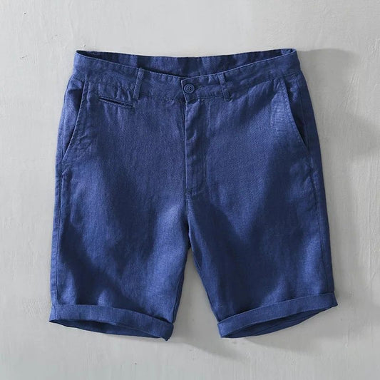 Navy linen shorts