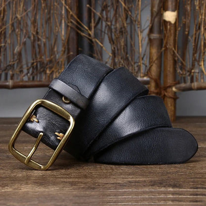 Leather belt(black)