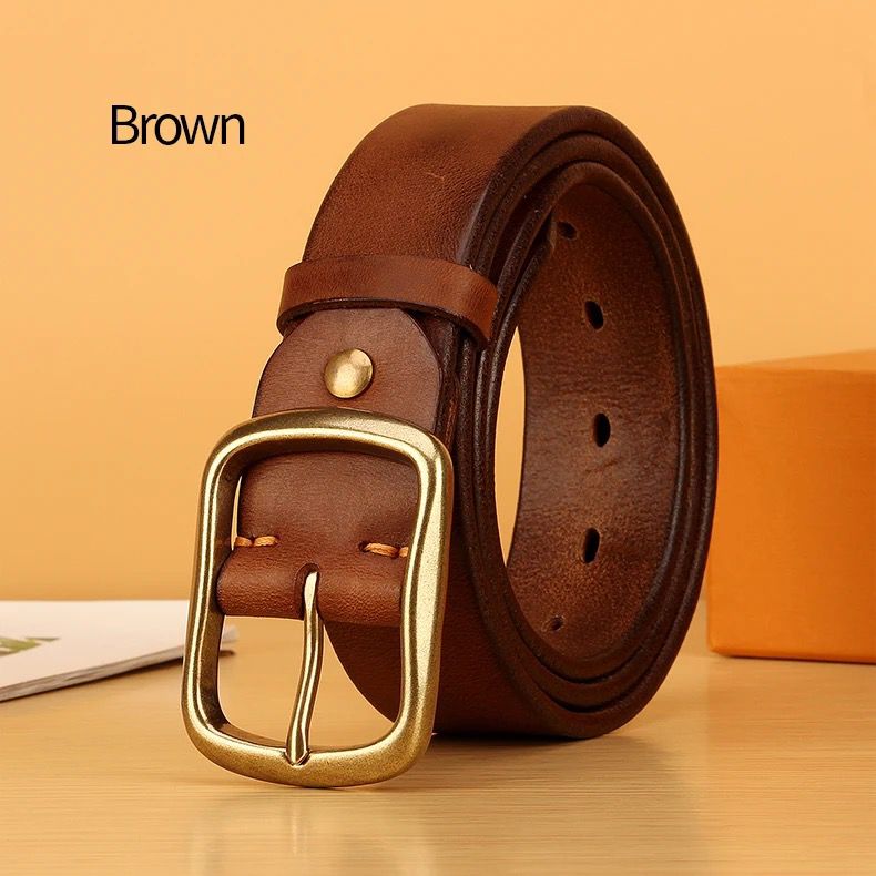 Leather belt(brown)