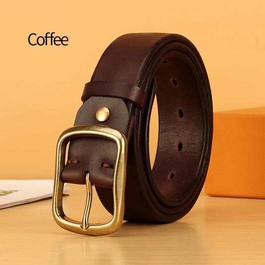 Leather belt(coffee)