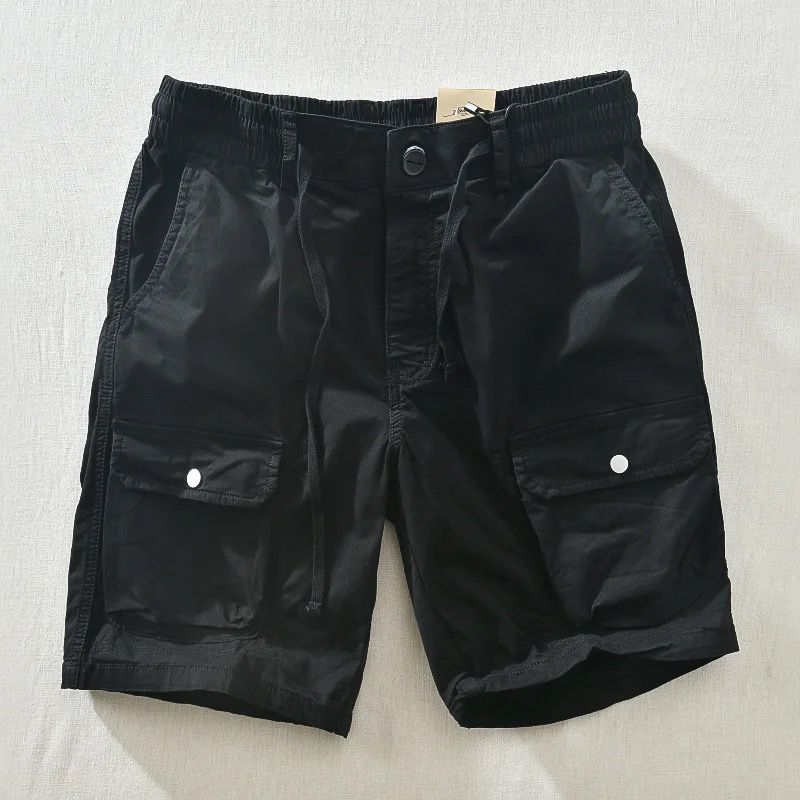 Banded Cargo Shorts (Black)