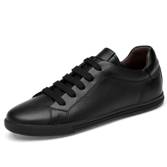 Light Leather Sneaker- Black