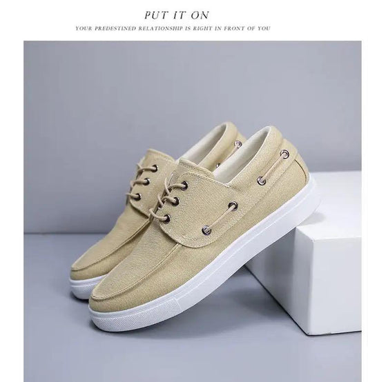 Canvas Lace Up Boat Shoes