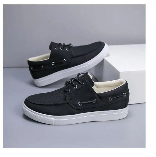 Canvas Lace Up Boat Shoes