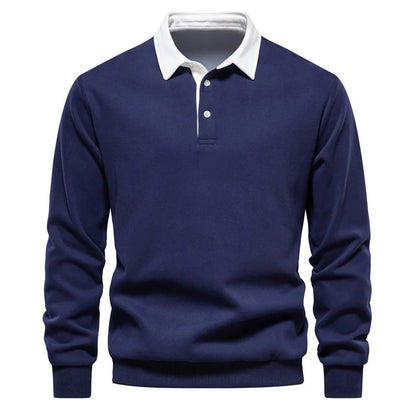 Long Sleeved Polo(Navy)