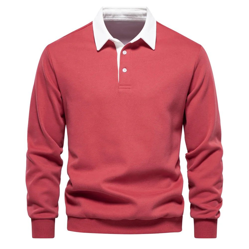 Long Sleeved Polo(Red)