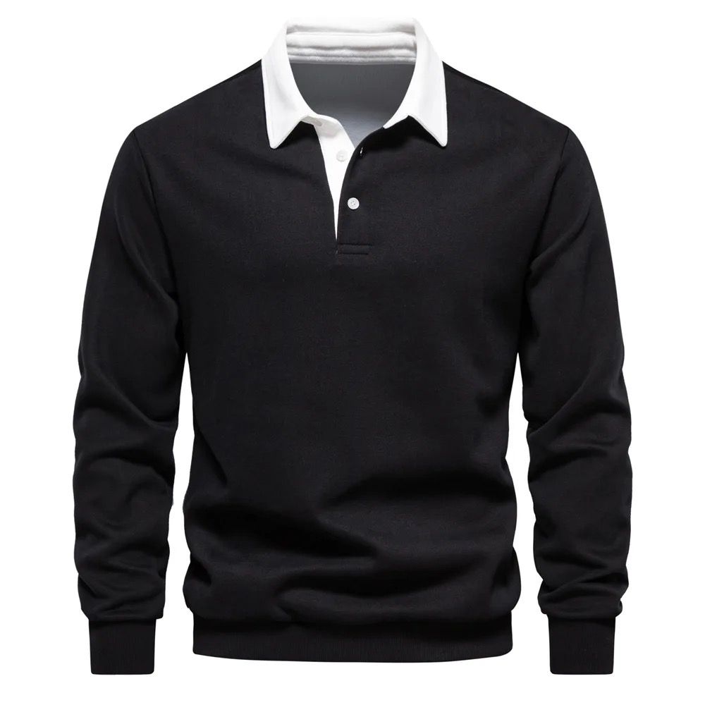 Long Sleeved Polo(Black)