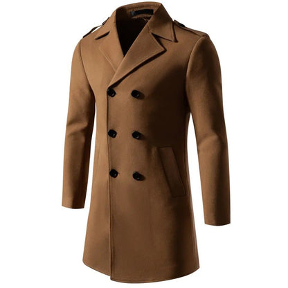 Wooden Blend Trench Coat(Camel Brown)