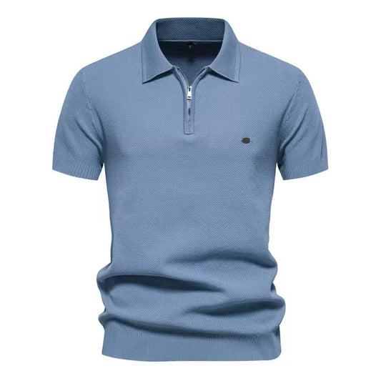 Wooven Polo(Sky blue)