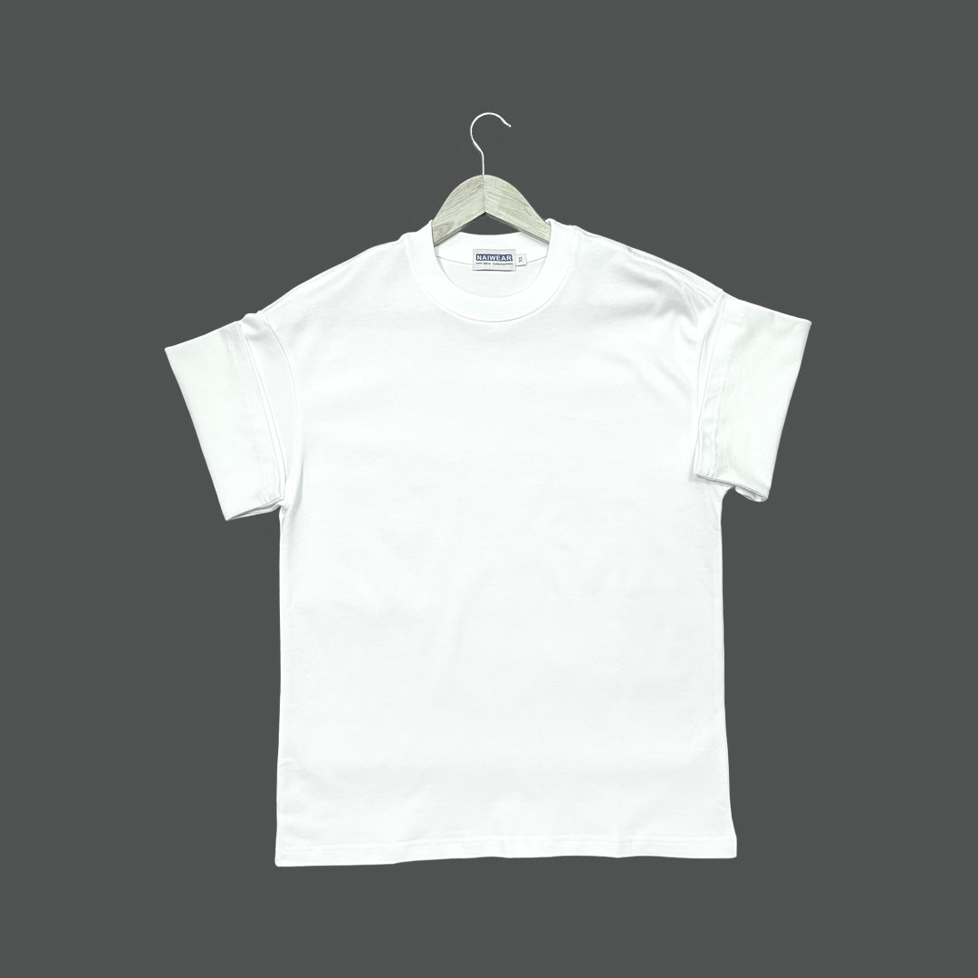 Boxy Crewneck T-Shirt- White