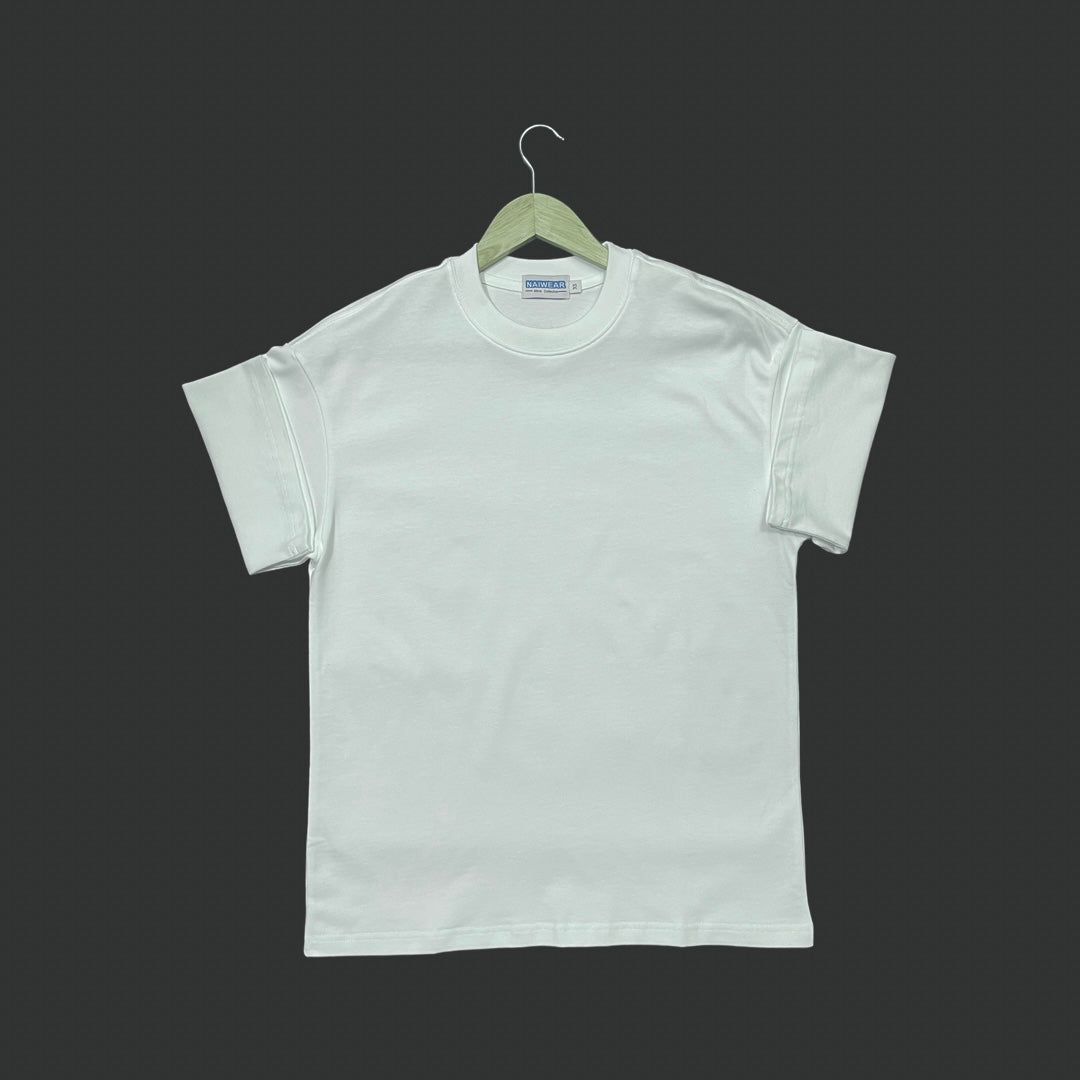 Boxy Crewneck T-Shirt- White