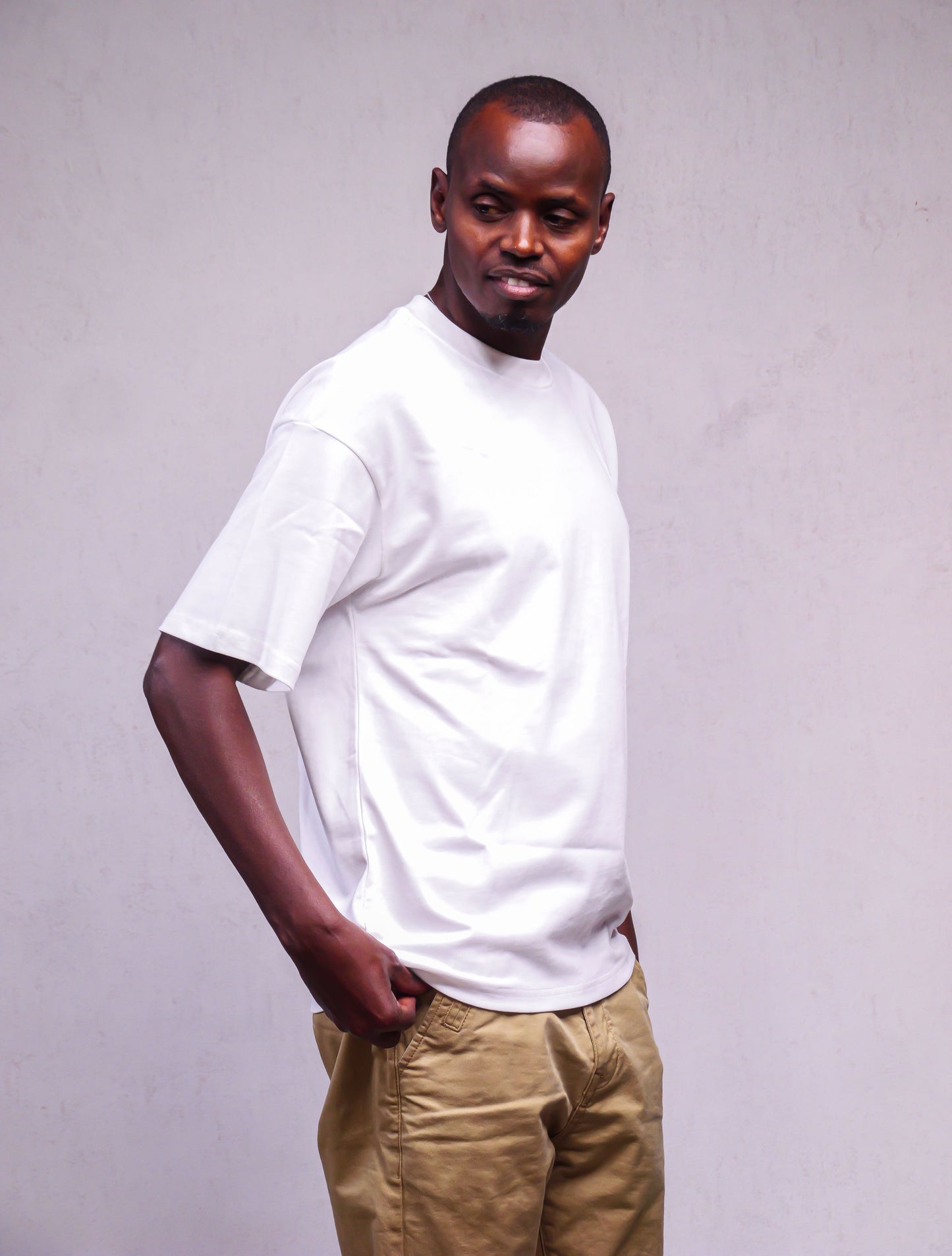 Boxy Crewneck T-Shirt- White