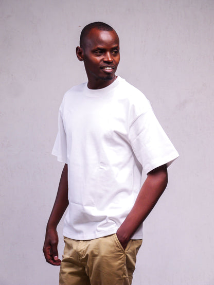 Boxy Crewneck T-Shirt- White