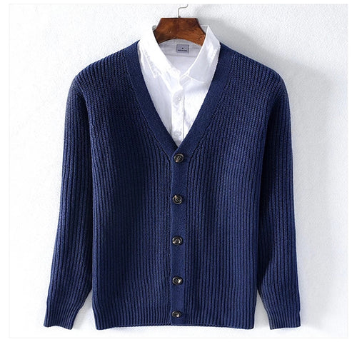 Navy Vneck Cardigan