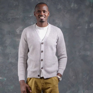 Light Grey Vneck Cardigan