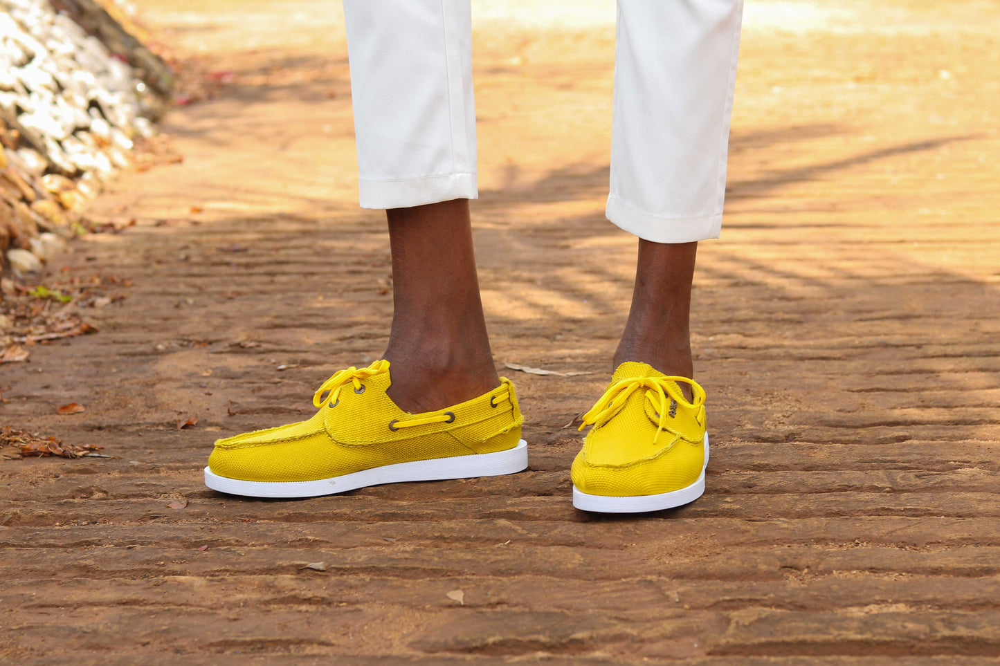 Canvas Boat Shoes- Mustard