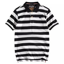Black Striped Polo Tshirt