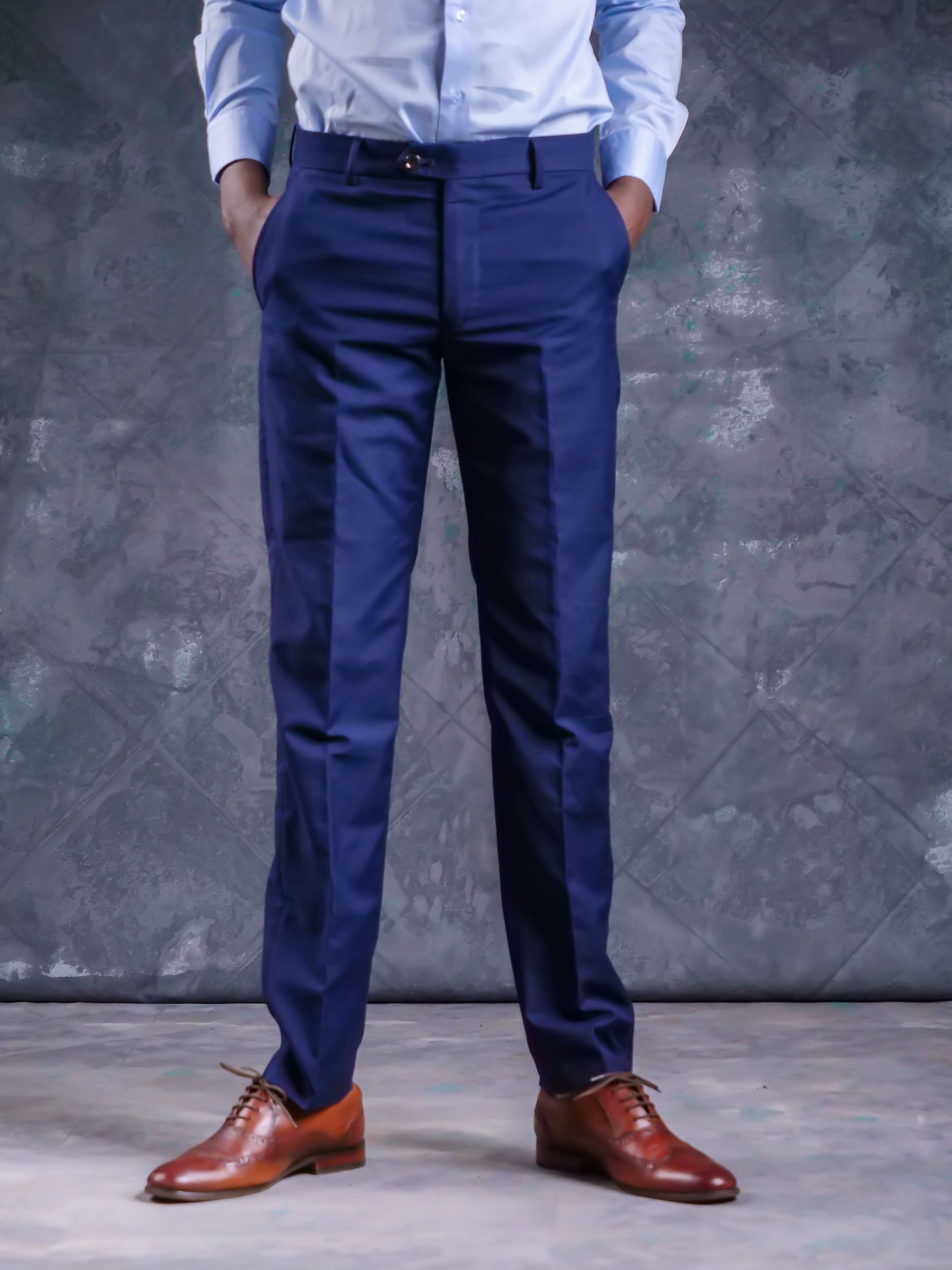 Navy Blue Official Trousers – Naiwear Men's