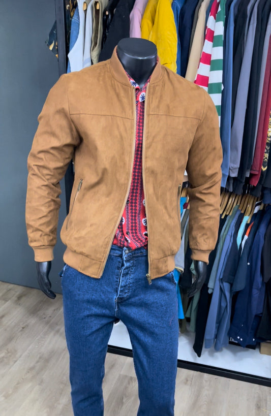 Camel Bomber Jacket