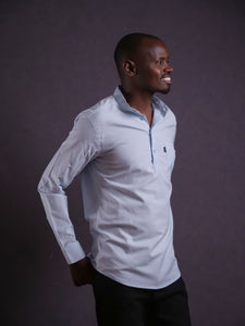 Light Blue Henley Shirt