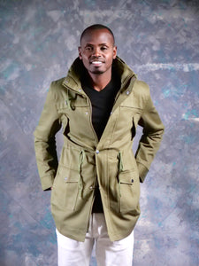 Green Cotton Field Jacket